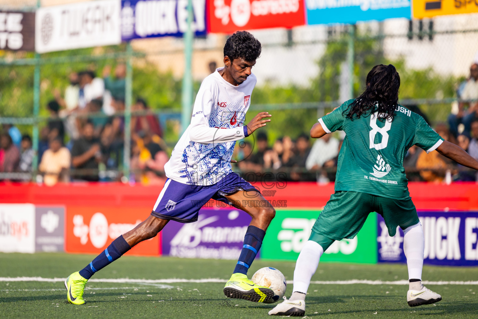 Th Thimarafushi vs Th Vilufushi in Day 14 of Golden Futsal Challenge 2025 was held on Saturday, 18th January 2025, in Hulhumale', Maldives. Photos: Nausham Waheed / images.mv