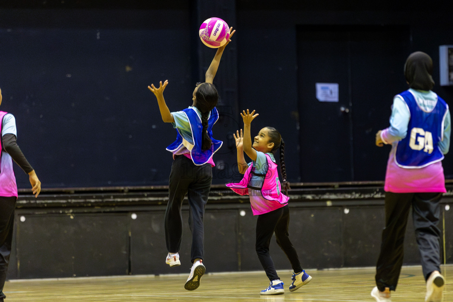 Netkids A vs Netkids B in Day 2 of 3rd Junior Championship - Netball association of Maldives, held at Social Center on Monday 20th January 2025 . Photos by Shuu Abdul Sattar
