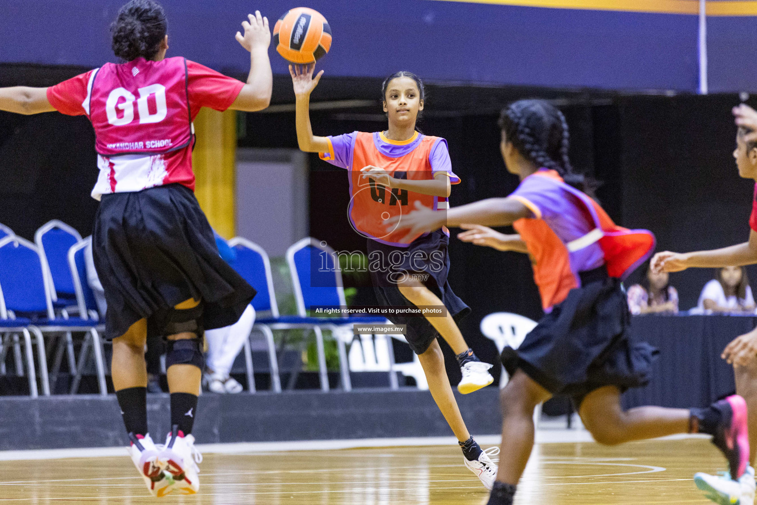 Day 11 of 24th Interschool Netball Tournament 2023 was held in Social Center, Male', Maldives on 6th November 2023. Photos: Nausham Waheed / images.mv