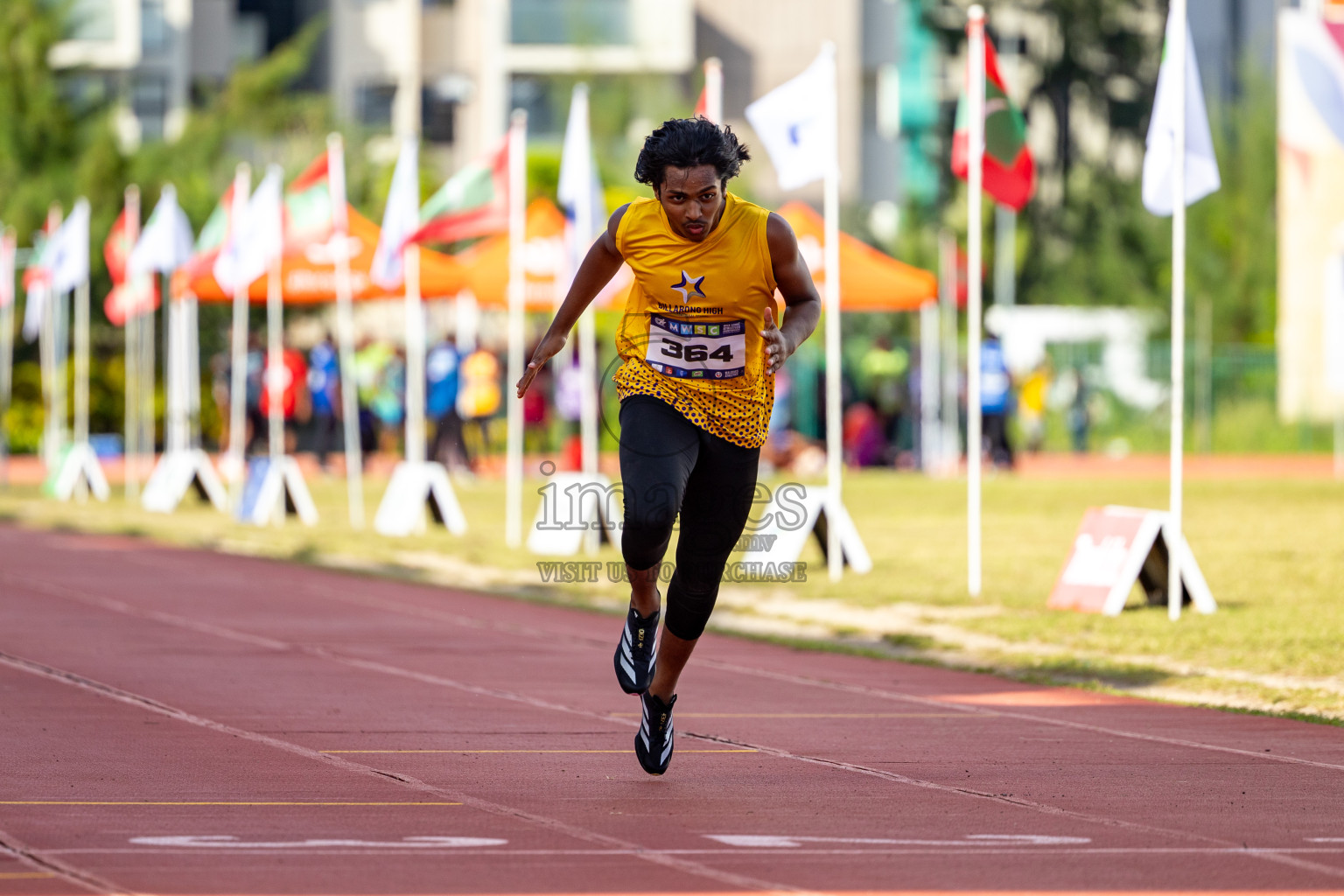 Day 1 of MWSC Interschool Athletics Championships 2024 held in Hulhumale Running Track, Hulhumale, Maldives on Saturday, 9th November 2024. 
Photos by: Hassan Simah / Images.mv