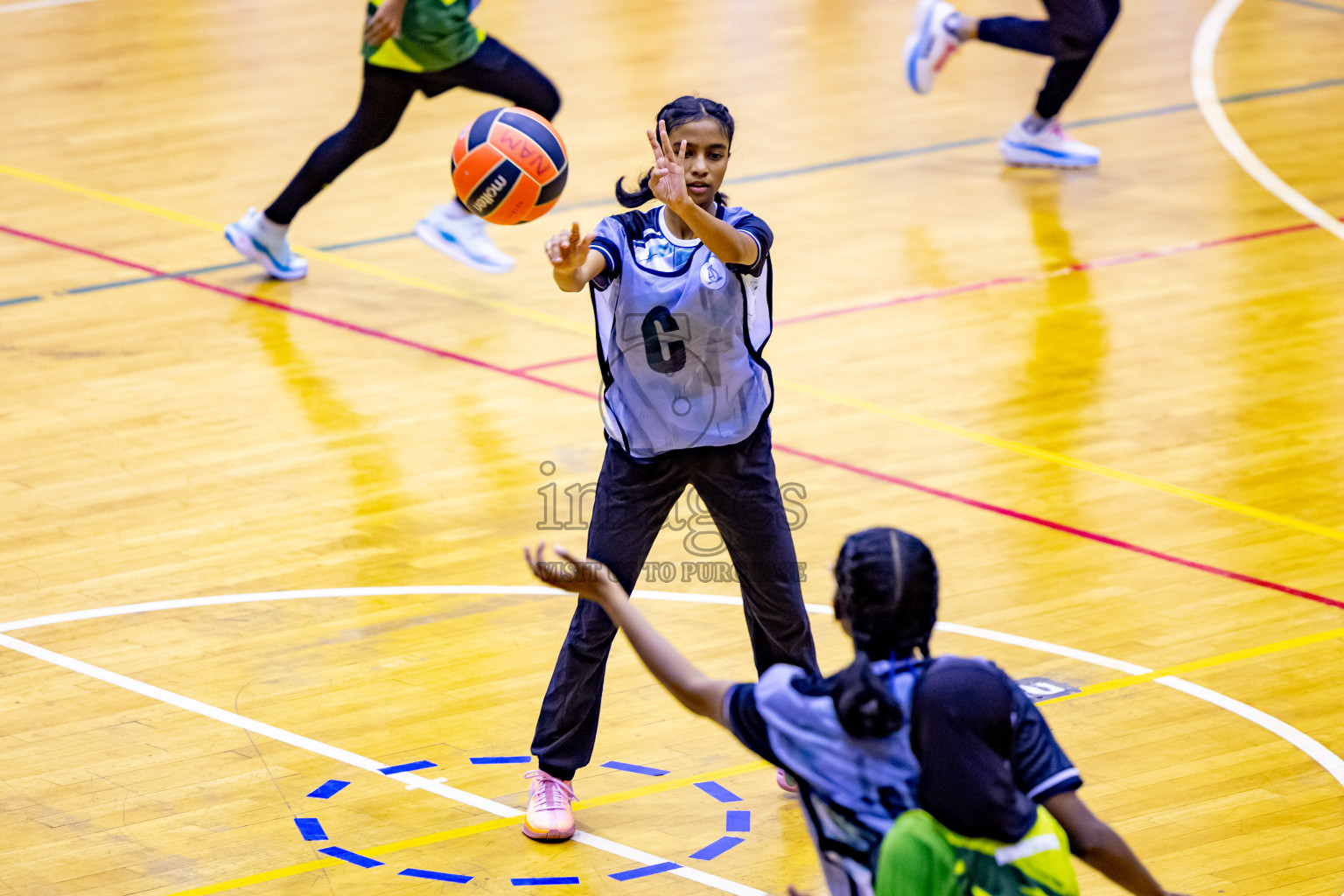 Day 3 of 25th Inter-School Netball Tournament was held in Social Center at Male', Maldives on Sunday, 11th August 2024. Photos: Nausham Waheed / images.mv