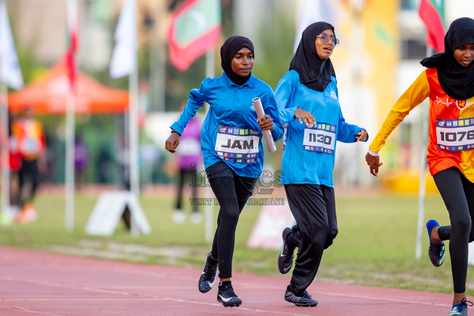 Day 4 of MWSC Interschool Athletics Championships 2024 held in Hulhumale Running Track, Hulhumale, Maldives on Tuesday, 12th November 2024. Photos by: Nausham Waheed / Images.mv