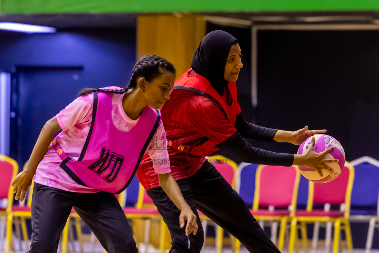 C Matrix vs Xenith SC in Day 7 of 24th Milo Netball Association Championship was held in Social Center at Male', Maldives on Sunday, 7th September 2025. Photos: Nausham Waheed / images.mv