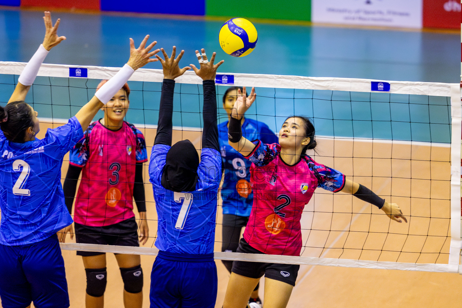 Police club vs Volleyball Youth NG Day 3 of Women's Division of Milo VAM Cup 2025 held in Male', Maldives on Friday, 11th April 2025 at Social Center Indoor Hall Photos By: Nausham Waheed / images.mv