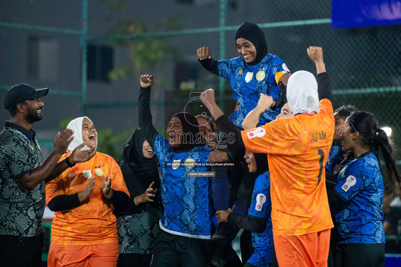 Ports Limited vs WAMCO - in the Finals 18/30 Women's Futsal Fiesta 2021 held in Hulhumale, Maldives on 18 December 2021. Photos by Nausham Waheed & Shuu Abdul Sattar