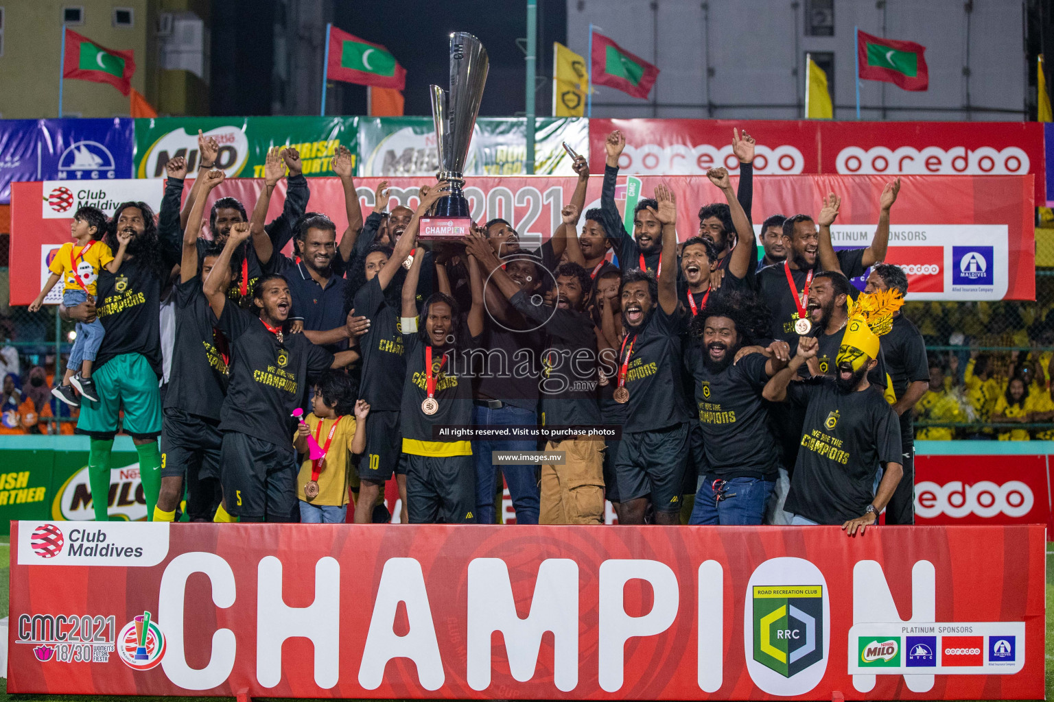 RRC Vs FSM in the Semi Finals of Club Maldives 2021 held in Hulhumale, Maldives on 19 December 2021. Photos: Ismail Thoriq / images.mv