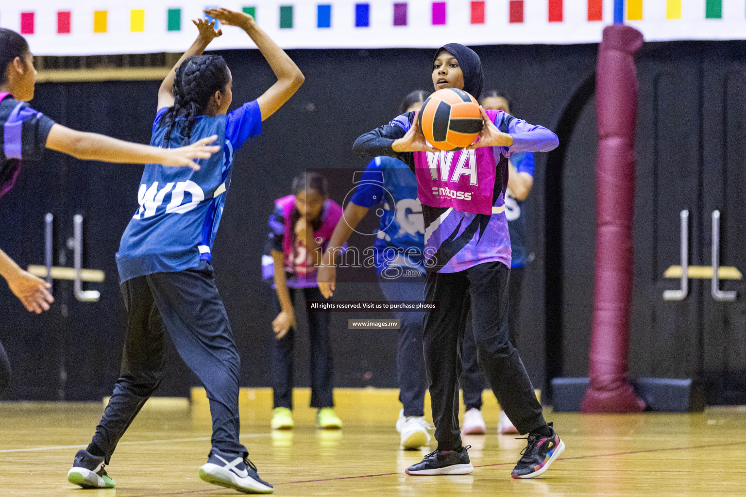 Day3 of 24th Interschool Netball Tournament 2023 was held in Social Center, Male', Maldives on 29th October 2023. Photos: Nausham Waheed, Mohamed Mahfooz Moosa / images.mv