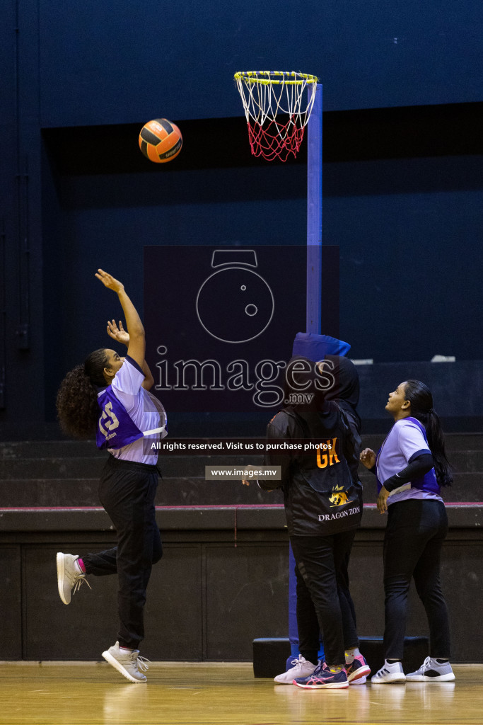 Club Matrix vs VYANSA in the Milo National Netball Tournament 2022 on 20 July 2022, held in Social Center, Male', Maldives. Photographer: Shuu / Images.mv