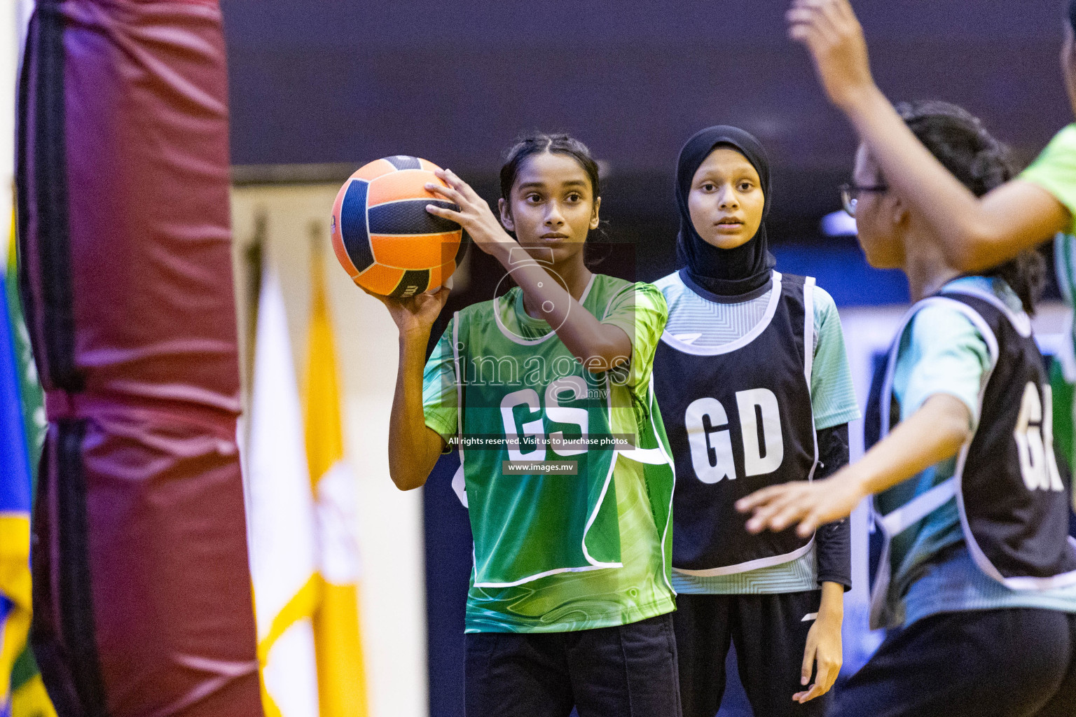 Day 10 of 24th Interschool Netball Tournament 2023 was held in Social Center, Male', Maldives on 5th November 2023. Photos: Nausham Waheed / images.mv