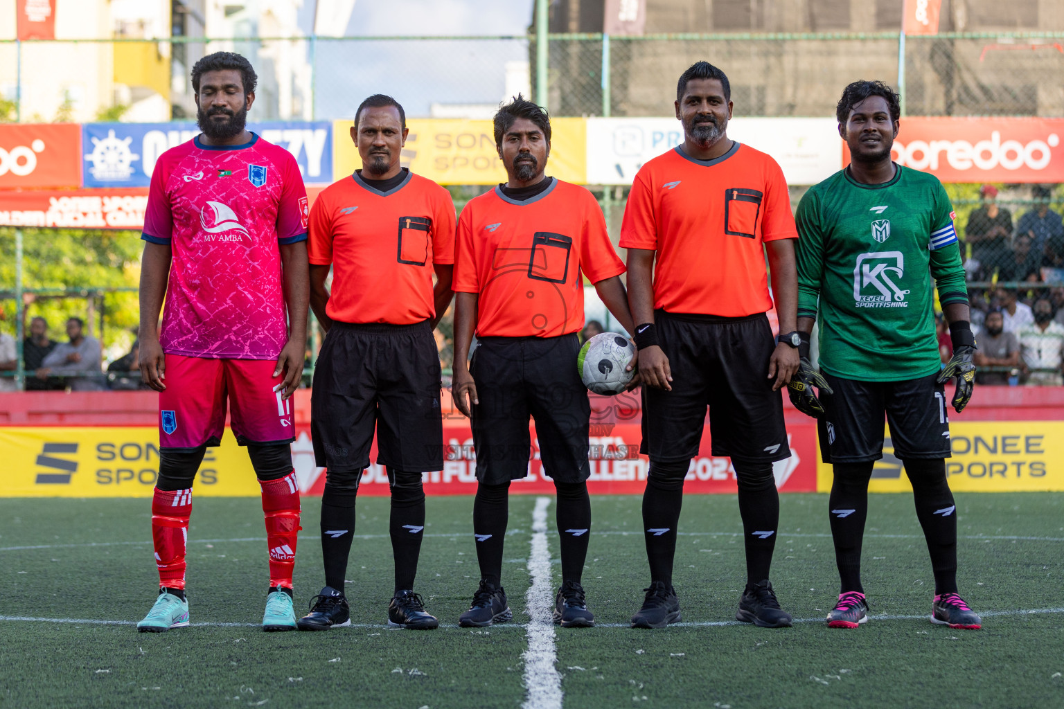 Dh Meedhoo vs Dh Maaenboodhoo in Day 20 of Golden Futsal Challenge 2024 was held on Saturday , 3rd February 2024 in Hulhumale', Maldives Photos: Nausham Waheed / images.mv