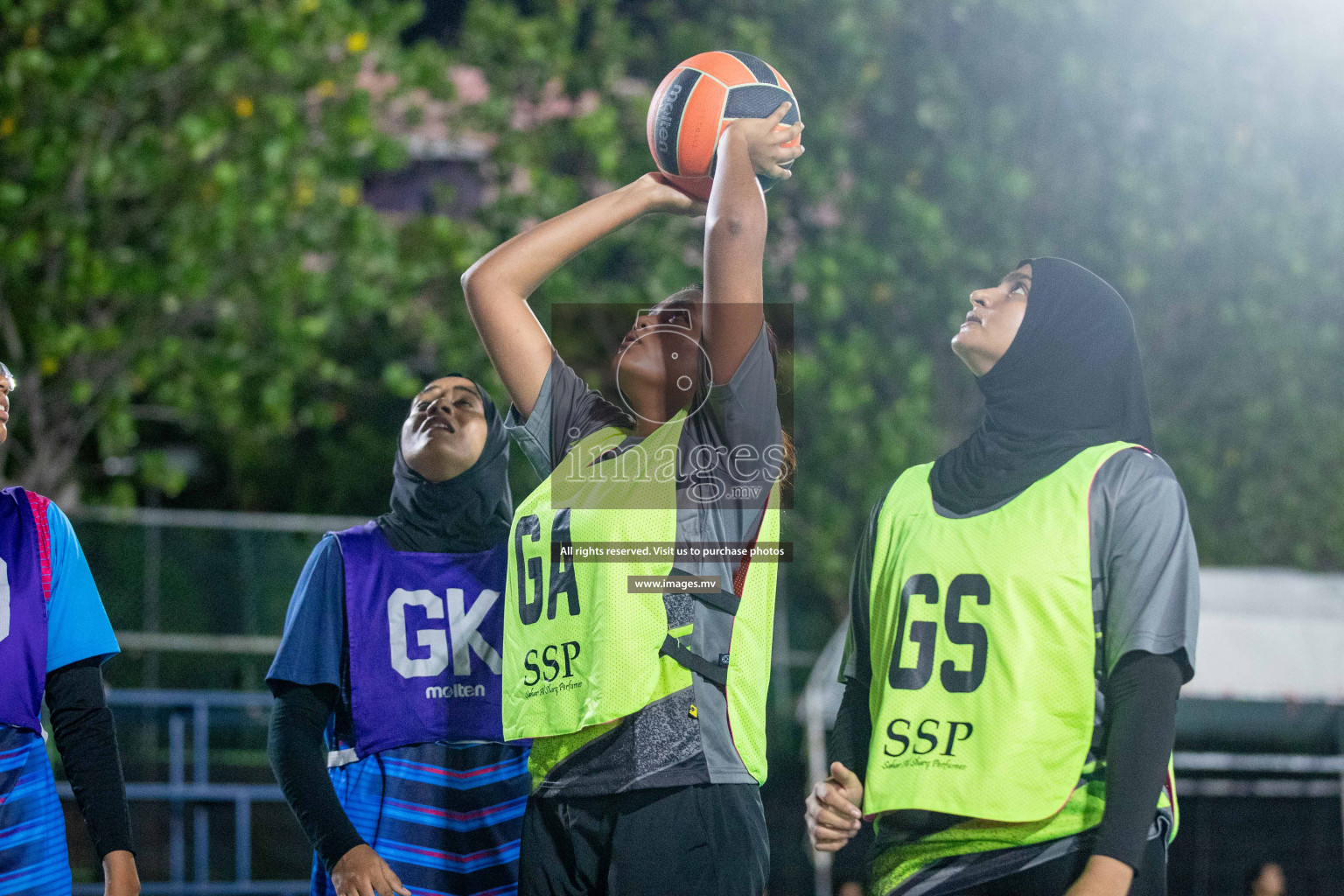 Day 6 of 20th Milo National Netball Tournament 2023, held in Synthetic Netball Court, Male', Maldives on 4th June 2023 Photos: Nausham Waheed/ Images.mv