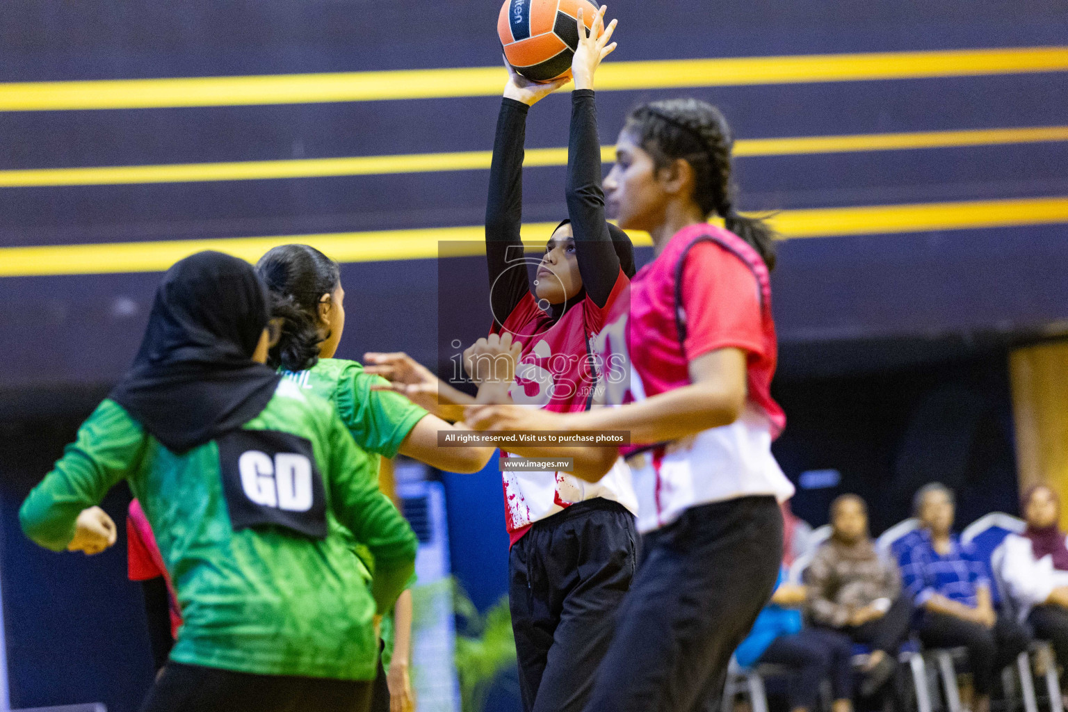 Day2 of 24th Interschool Netball Tournament 2023 was held in Social Center, Male', Maldives on 28th October 2023. Photos: Nausham Waheed / images.mv