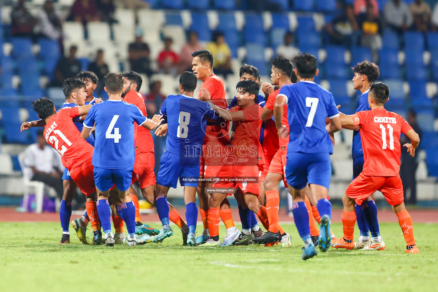 Nepal vs India in SAFF Championship 2023 held in Sree Kanteerava Stadium, Bengaluru, India, on Saturday, 24th June 2023. Photos: Nausham Waheed, Hassan Simah / images.mv