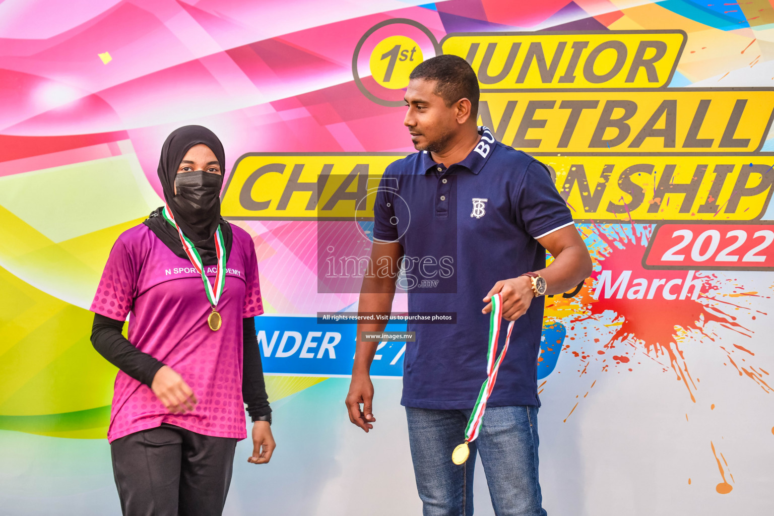 Final of Junior Netball Championship 2022 held in Male', Maldives on 19th March 2022. Photos by Nausham Waheed