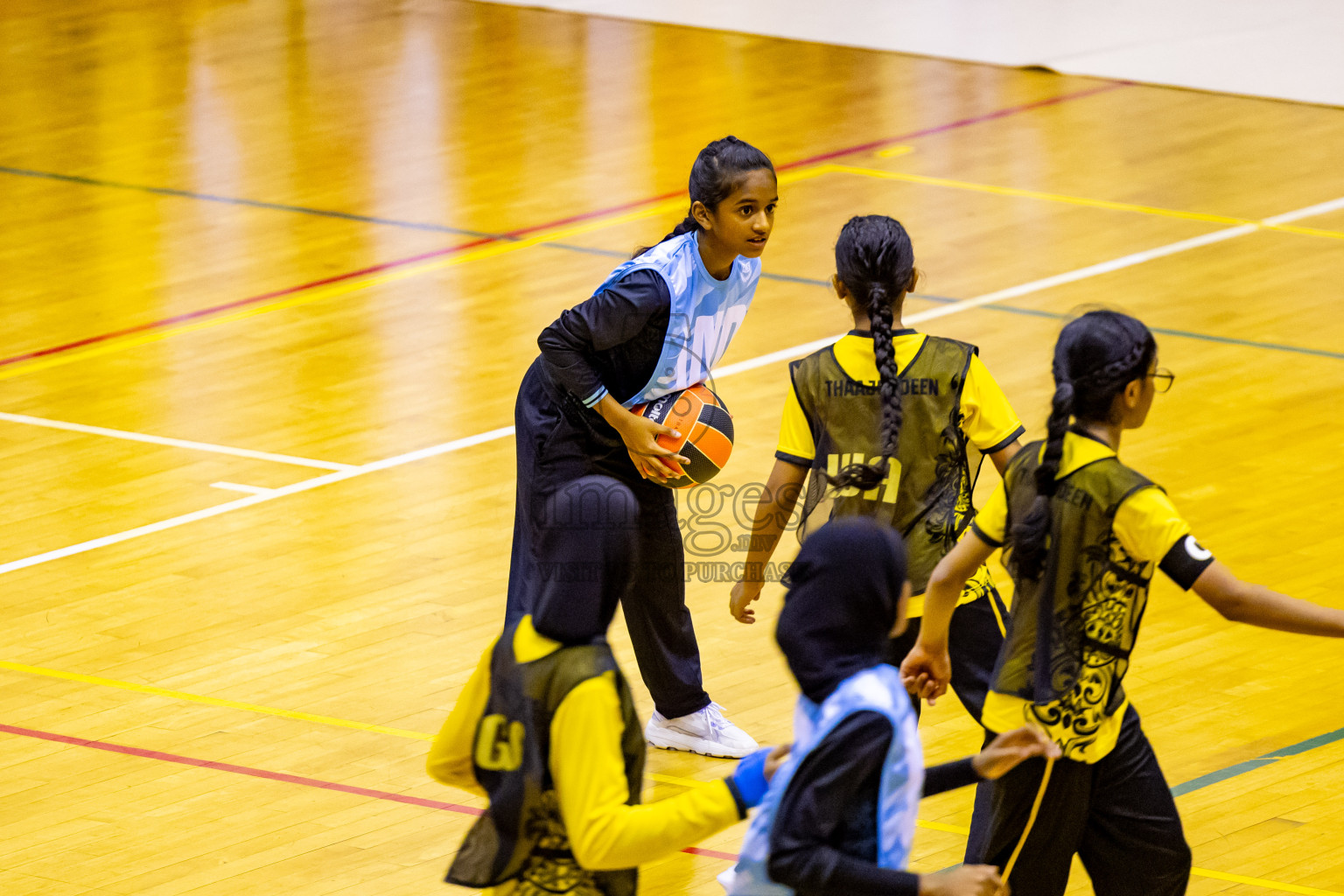 Day 8 of 25th Inter-School Netball Tournament was held in Social Center at Male', Maldives on Sunday, 18th August 2024. Photos: Nausham Waheed / images.mv