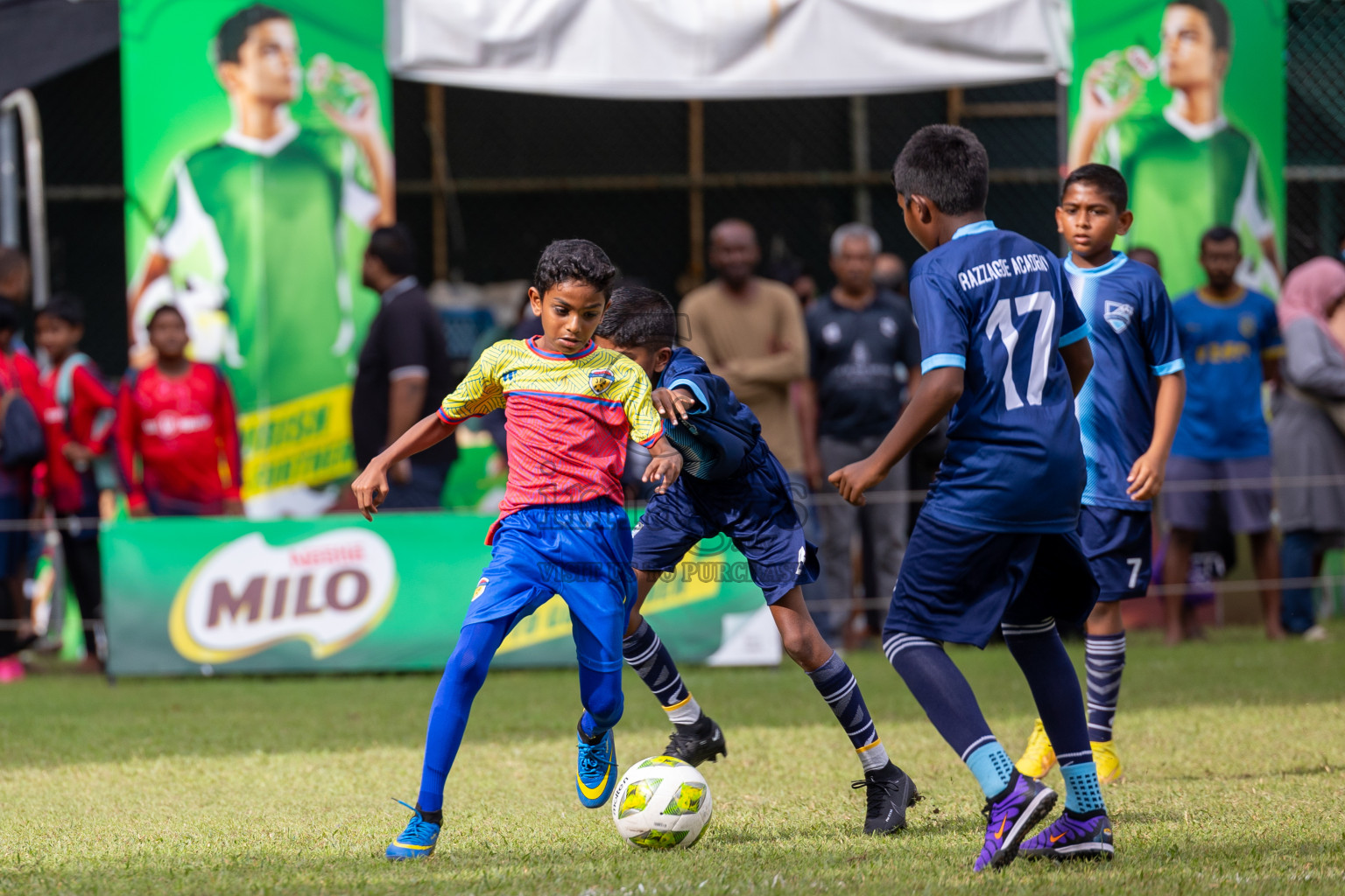 Day 2 of MILO Academy Championship 2024 - U12 was held at Henveiru Grounds in Male', Maldives on Friday, 5th July 2024.
Photos: Ismail Thoriq / images.mv