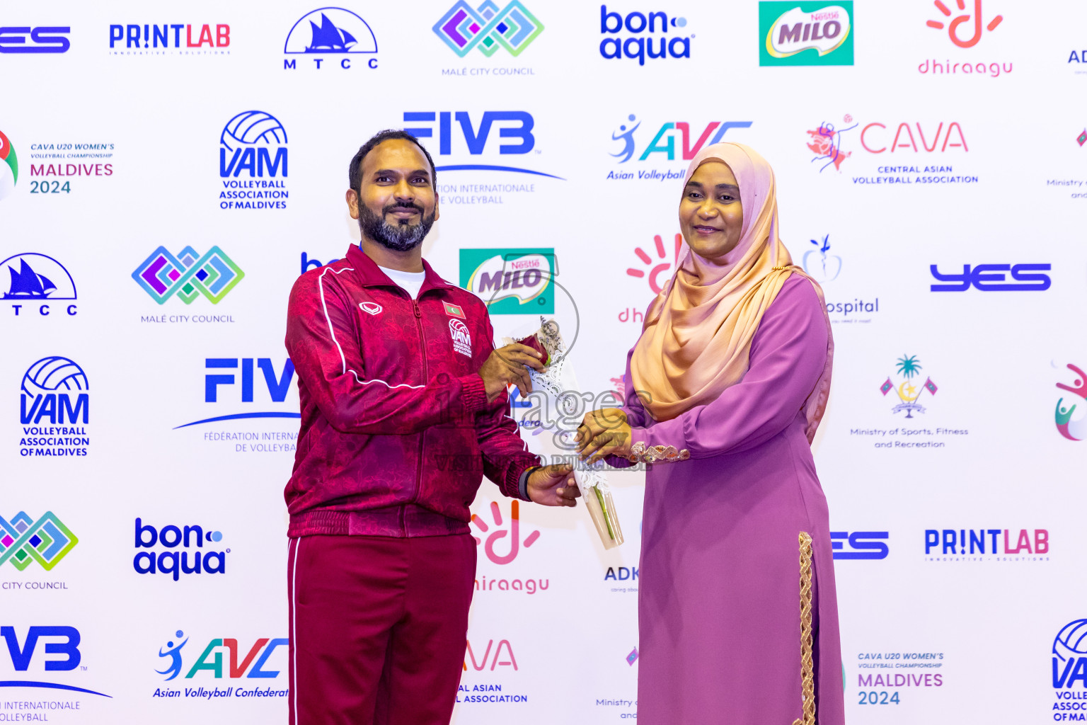 Kyrgyzstan vs Sri Lanka in Final of CAVA U20 Woman's Volleyball Championship 2024 was held in Social Center, Male', Maldives on 23rd July 2024. Photos: Nausham Waheed / images.mv