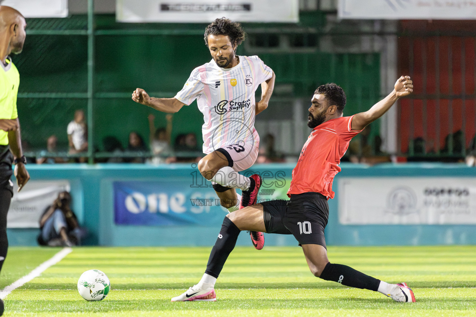 Ifhaams vs J Kovi Goani in Day 1 of Laamehi Dhiggaru Ekuveri Futsal Challenge 2025 was held on Thursday, 24th July 2025, at Dhiggaru Futsal Ground, Dhiggaru, Maldives Photos: Areef Adam / images.mv