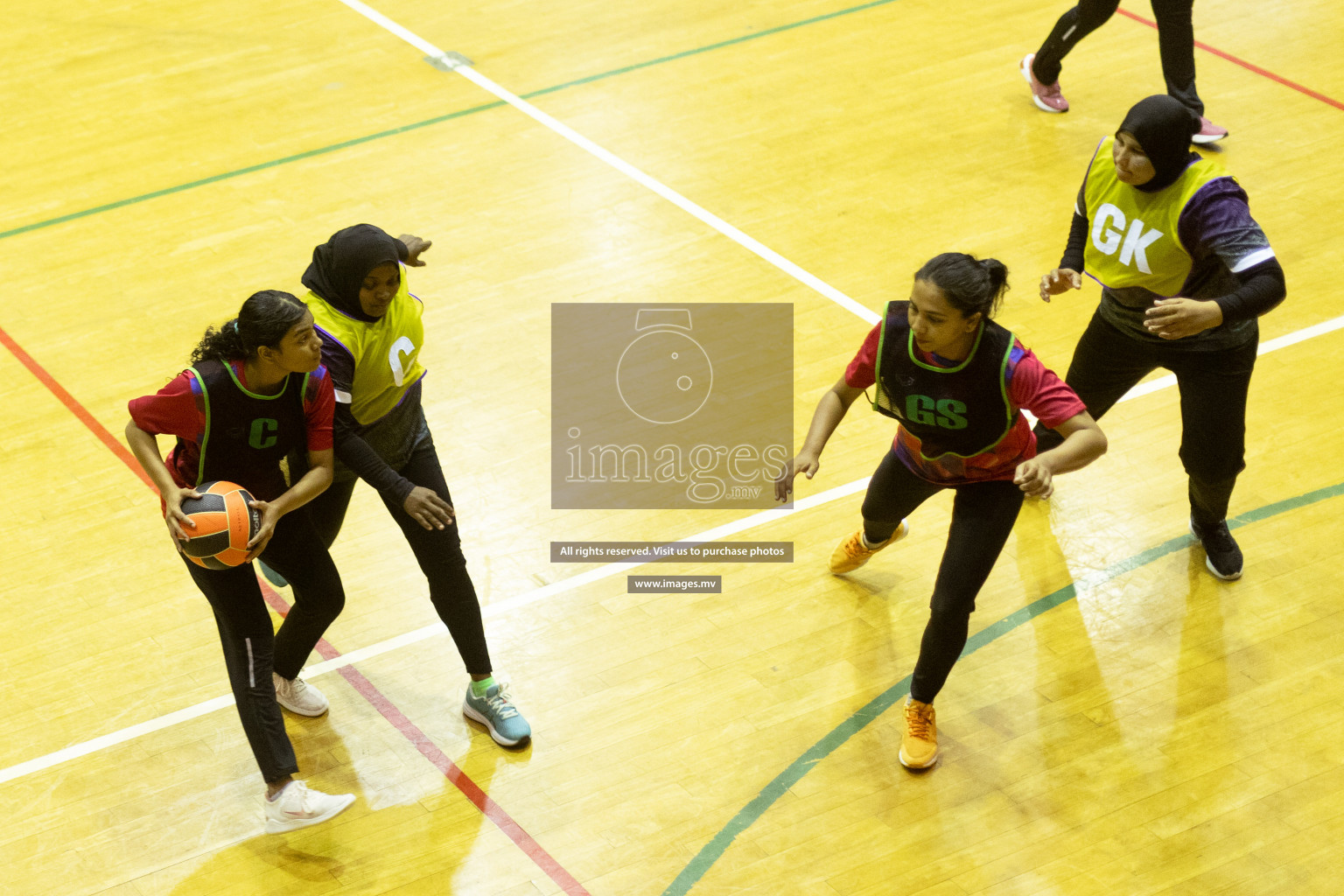 Sports Club Skylark vs United Unity Sports Club in the Milo National Netball Tournament 2022 on 19 July 2022, held in Social Center, Male', Maldives. Photographer: Shuu / Images.mv