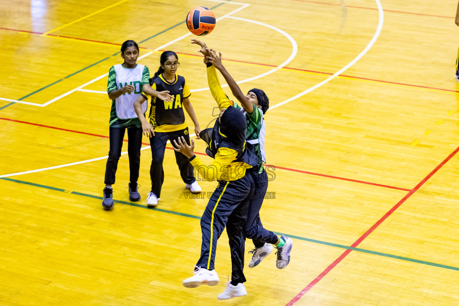 Day 1 of 25th Milo Inter-School Netball Tournament was held in Social Center at Male', Maldives on Thursday, 8th August 2024. Photos: Nausham Waheed / images.mv