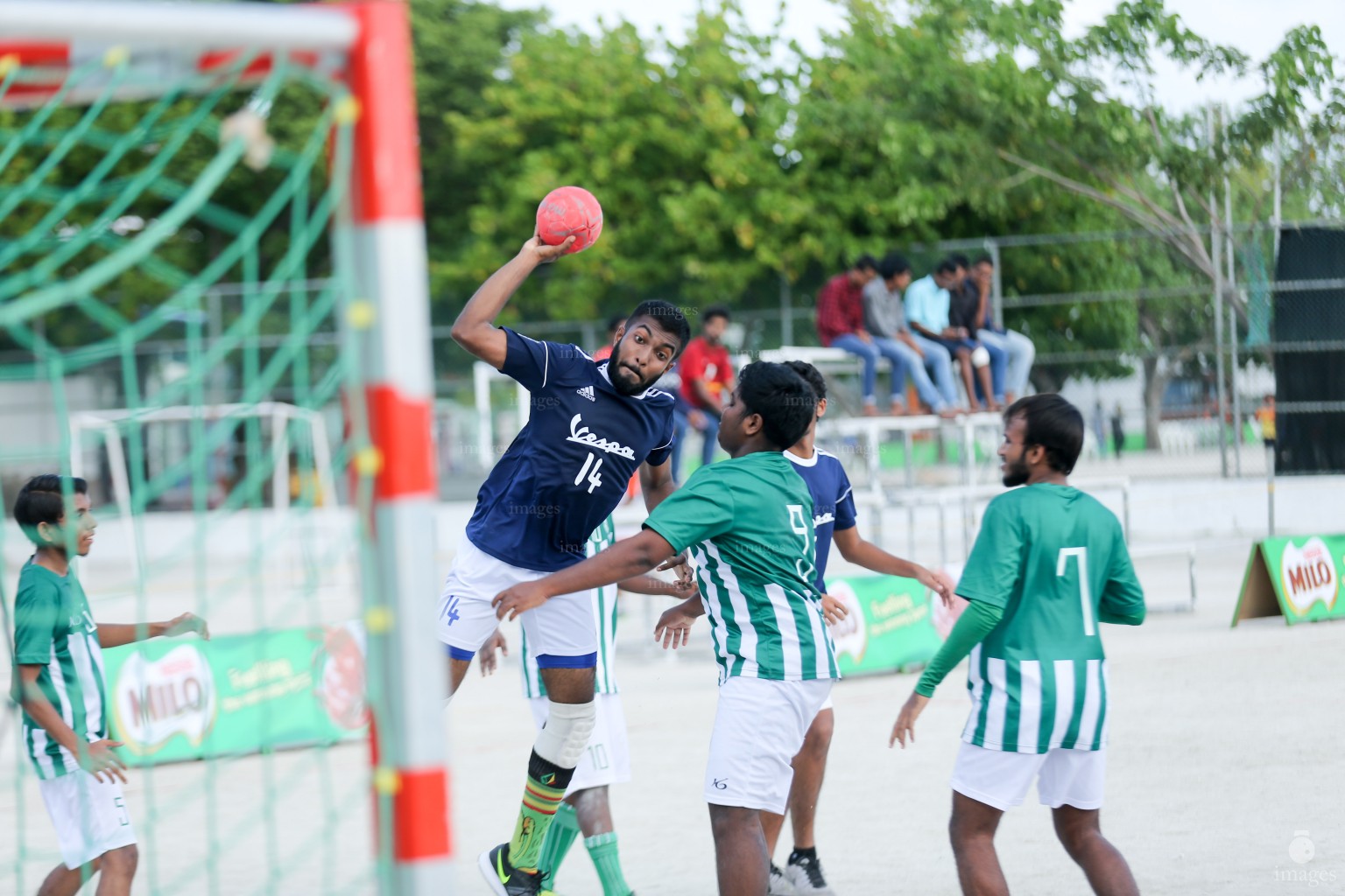 Inter college handball tournament in Male', Maldives, Thursday, July 15, 2017. (Images.mv Photo/ Hussain Sinan). 