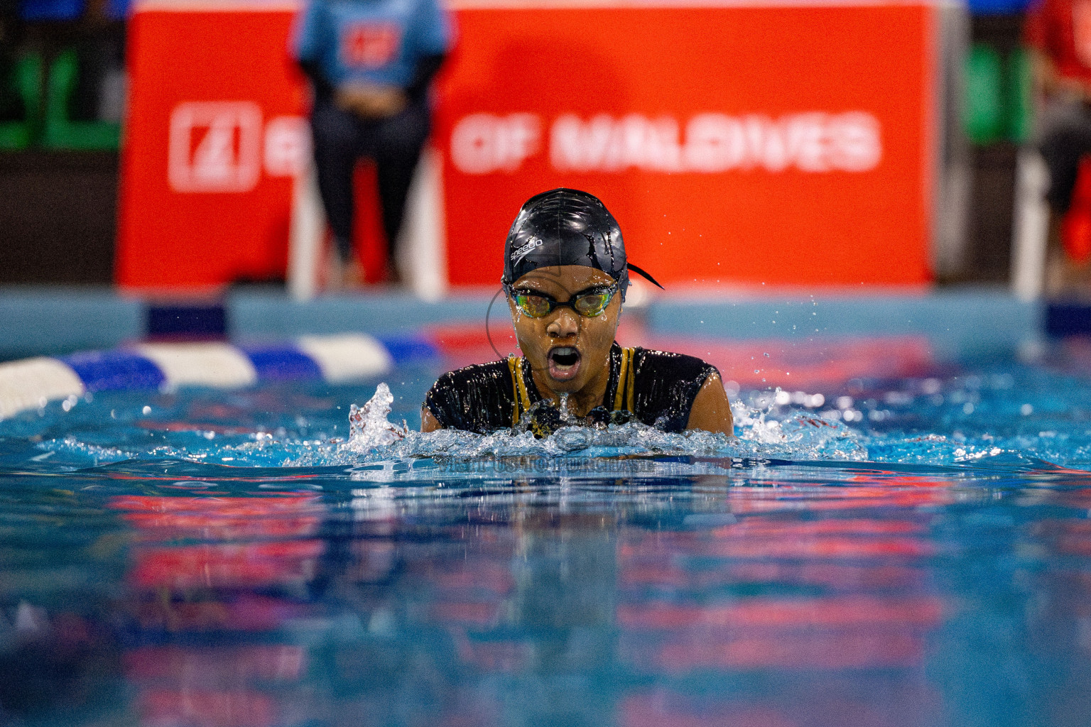 Day 4 of National Swimming Championship 2024 held in Hulhumale', Maldives on Monday, 16th December 2024. Photos: Hassan Simah / images.mv