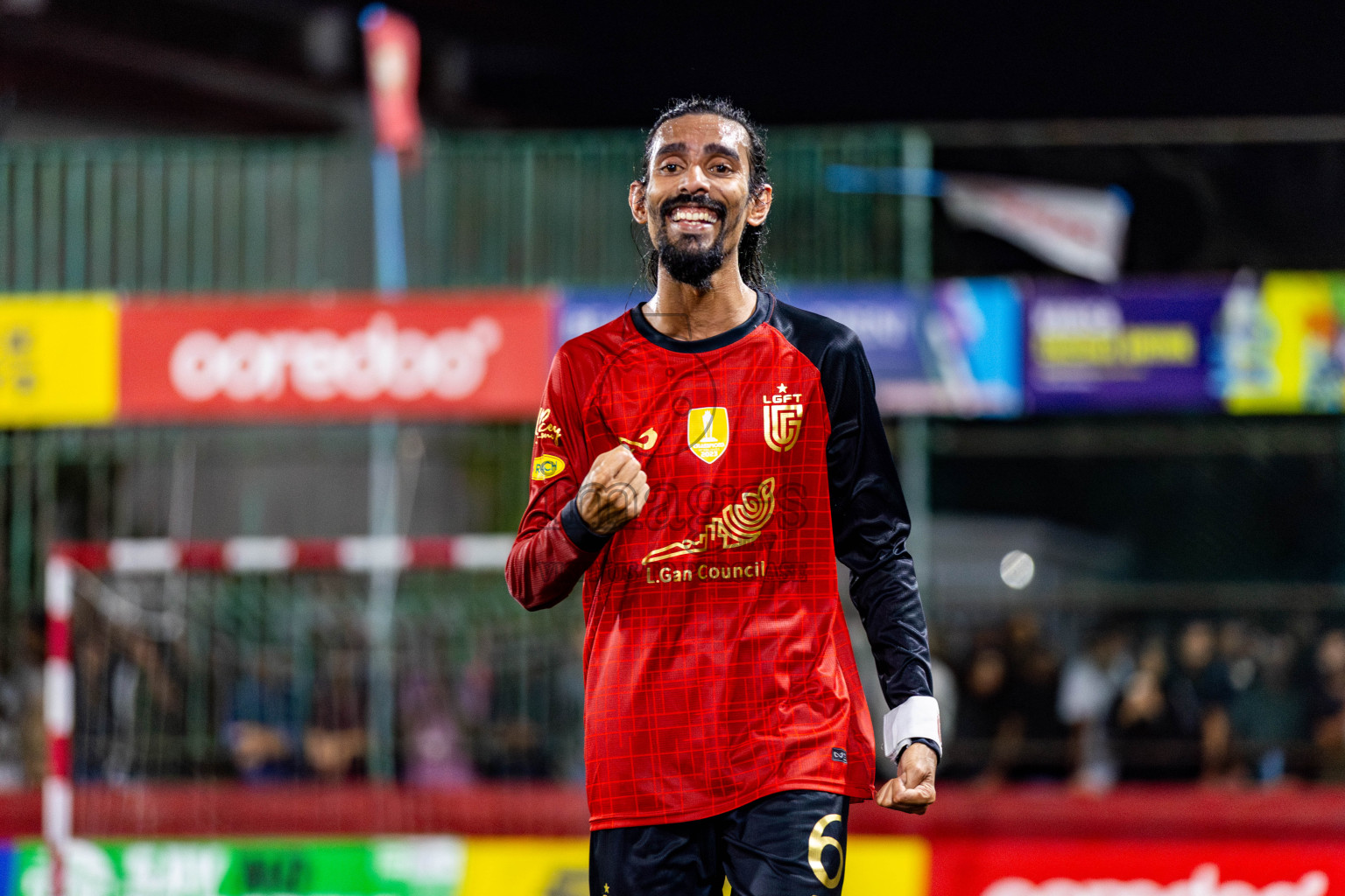 AA Mathiveri vs L Gan in Quarter Finals of Golden Futsal Challenge 2024 which was held on Friday, 1st March 2024, in Hulhumale', Maldives Photos: Nausham Waheed / images.mv