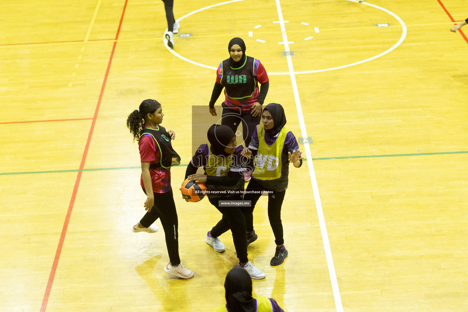 Sports Club Skylark vs United Unity Sports Club in the Milo National Netball Tournament 2022 on 19 July 2022, held in Social Center, Male', Maldives. Photographer: Shuu / Images.mv