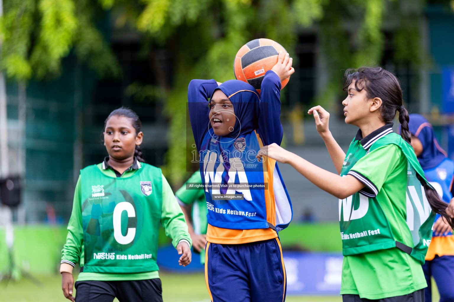 Day 2 of Nestle' Kids Netball Fiesta 2023 held in Henveyru Stadium, Male', Maldives on Thursday, 1st December 2023. Photos by Nausham Waheed / Images.mv