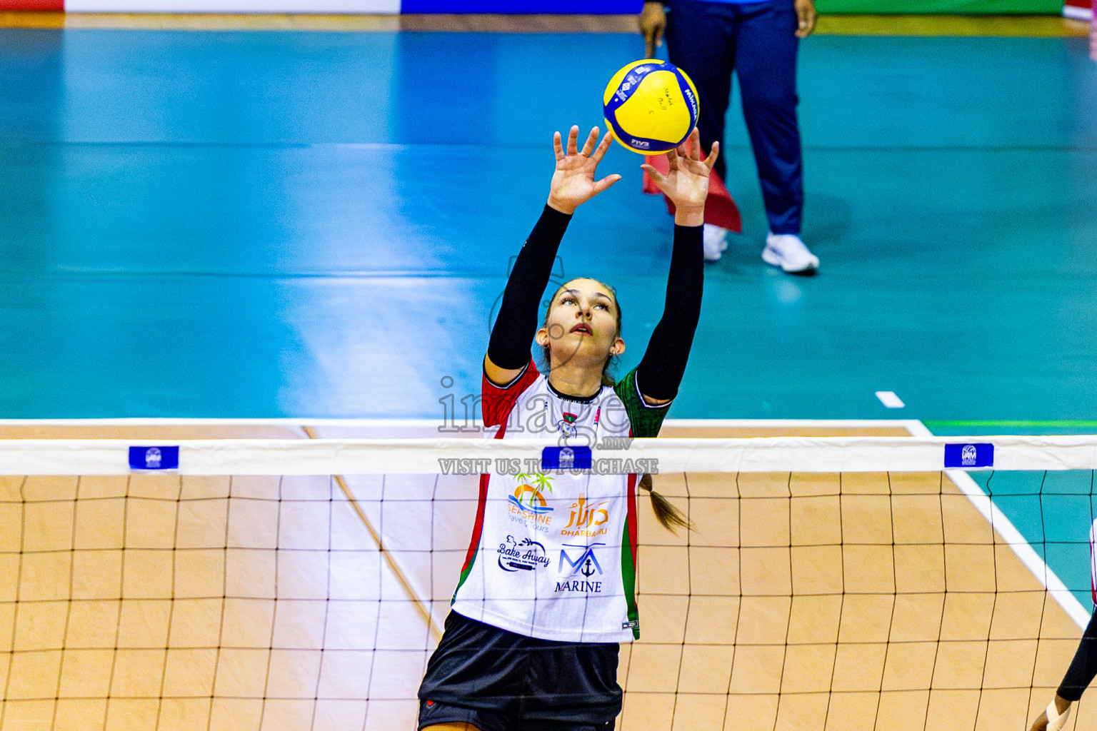 Huraa Community Club vs Flexor Sports Club in Semi Finals of Women's Division of VAM Cup 2025 held in Male', Maldives on Tuesday, 15th April 2025 at Social Center Indoor Hall Photos By: Nausham Waheed / images.mv