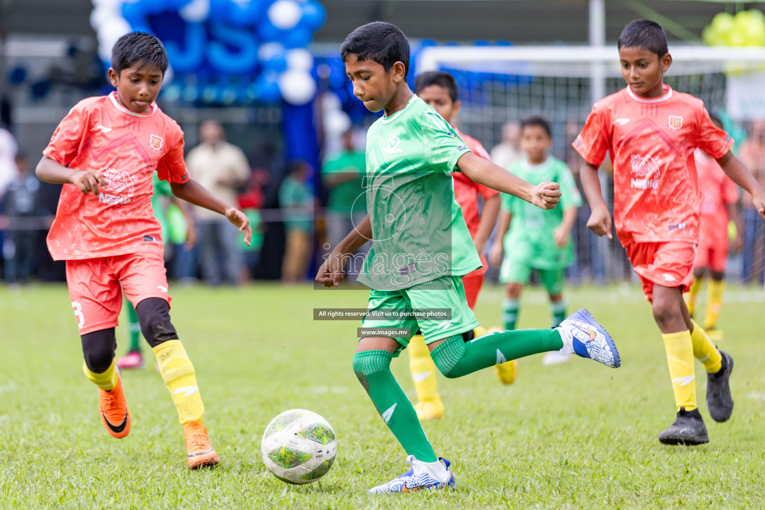 Day 1 of Milo kids football fiesta, held in Henveyru Football Stadium, Male', Maldives on Wednesday, 11th October 2023 Photos: Nausham Waheed/ Images.mv