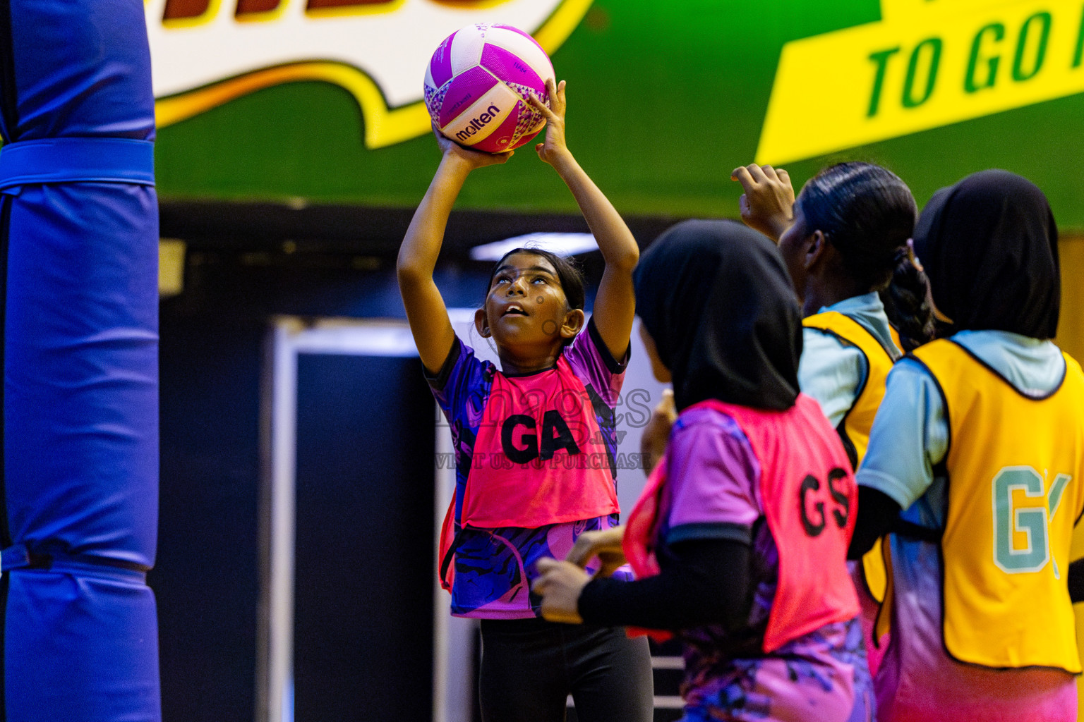 Netgen A vs N Sports Academy B in Day 2 of 3rd Junior Championship - Netball association of Maldives, held at Social Center on Monday 20th January 2025 . Photos by Nausham Waheed