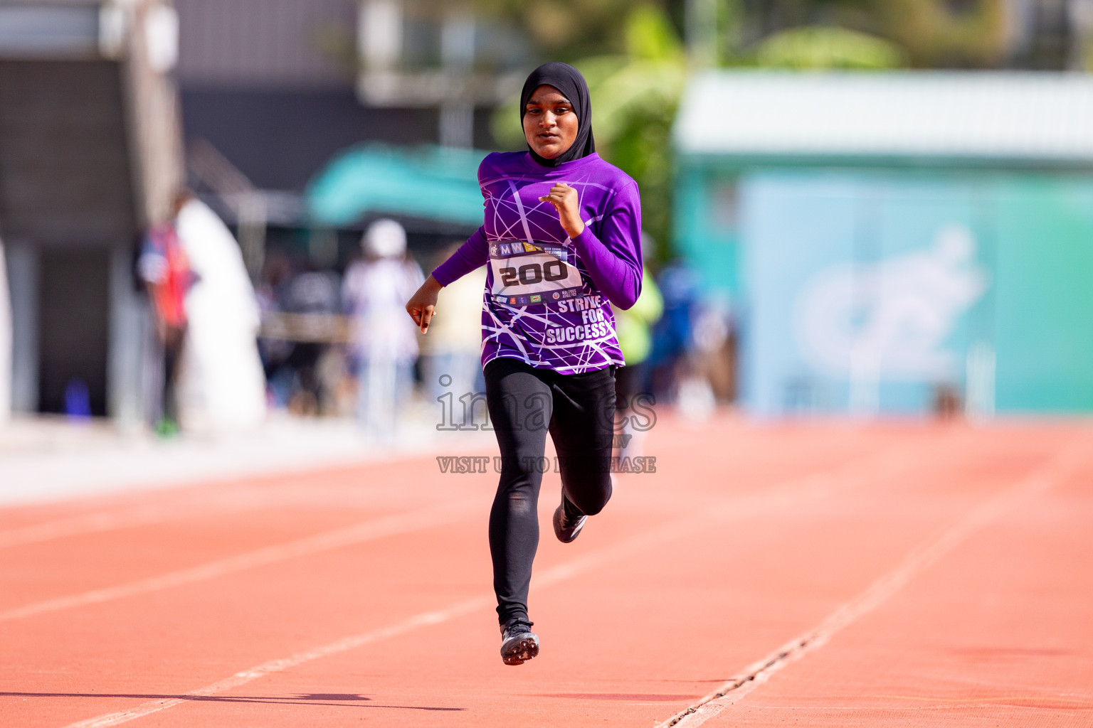 Day 3 of MWSC Interschool Athletics Championships 2024 held in Hulhumale Running Track, Hulhumale, Maldives on Monday, 11th November 2024. 
Photos by: Hassan Simah / Images.mv