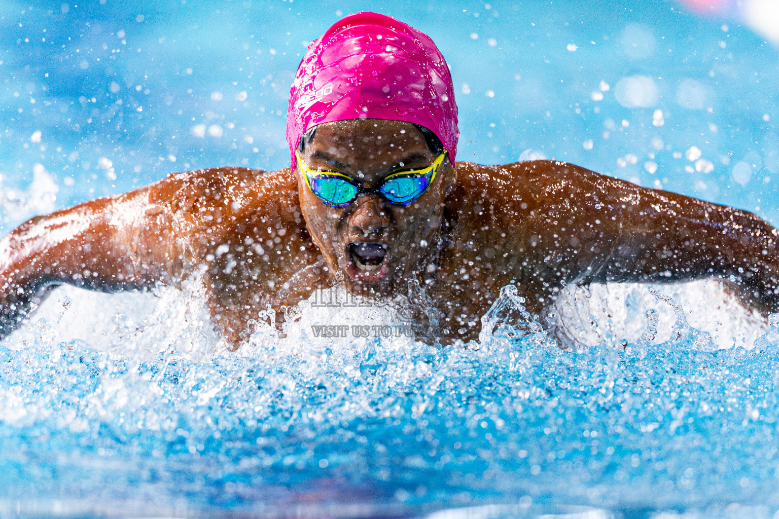 Day 4 of 1st National Short Course Swimming Competition held in Hulhumale', Maldives on Tuesday, 17th June 2025. Photos: Nausham Waheed / images.mv