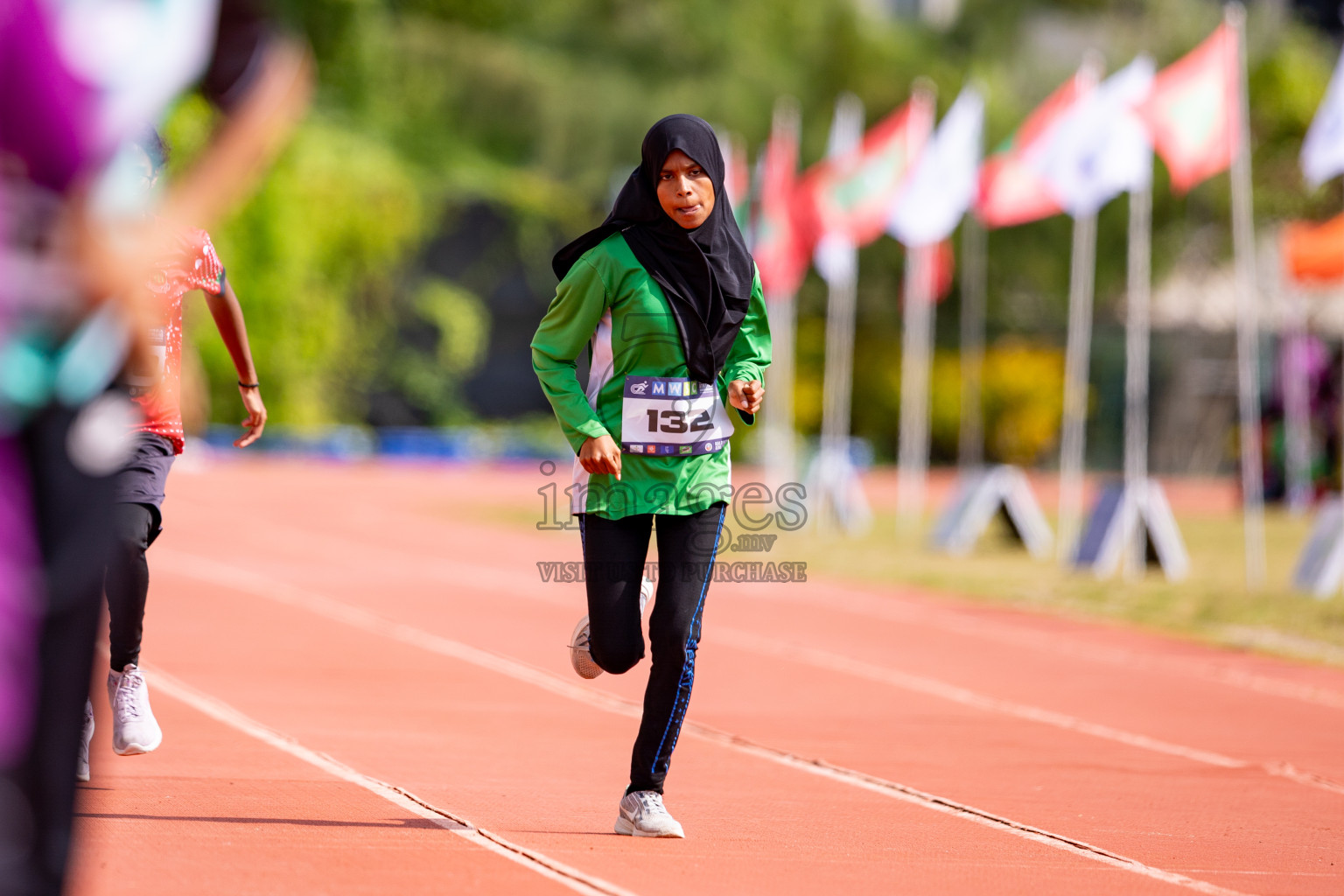 Day 3 of MWSC Interschool Athletics Championships 2024 held in Hulhumale Running Track, Hulhumale, Maldives on Monday, 11th November 2024. 
Photos by: Hassan Simah / Images.mv