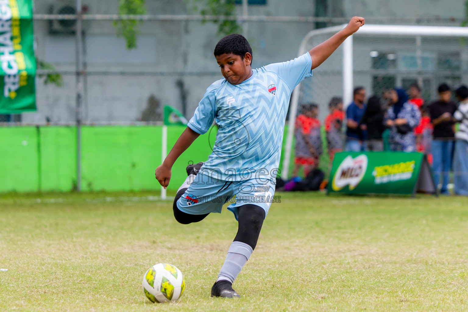 Day 1 of MILO Academy Championship 2025 (U-12) was held at Henveiru Stadium in Male', Maldives on Thursday, 1st May 2025. Photos: Nausham Waheed / images.mv