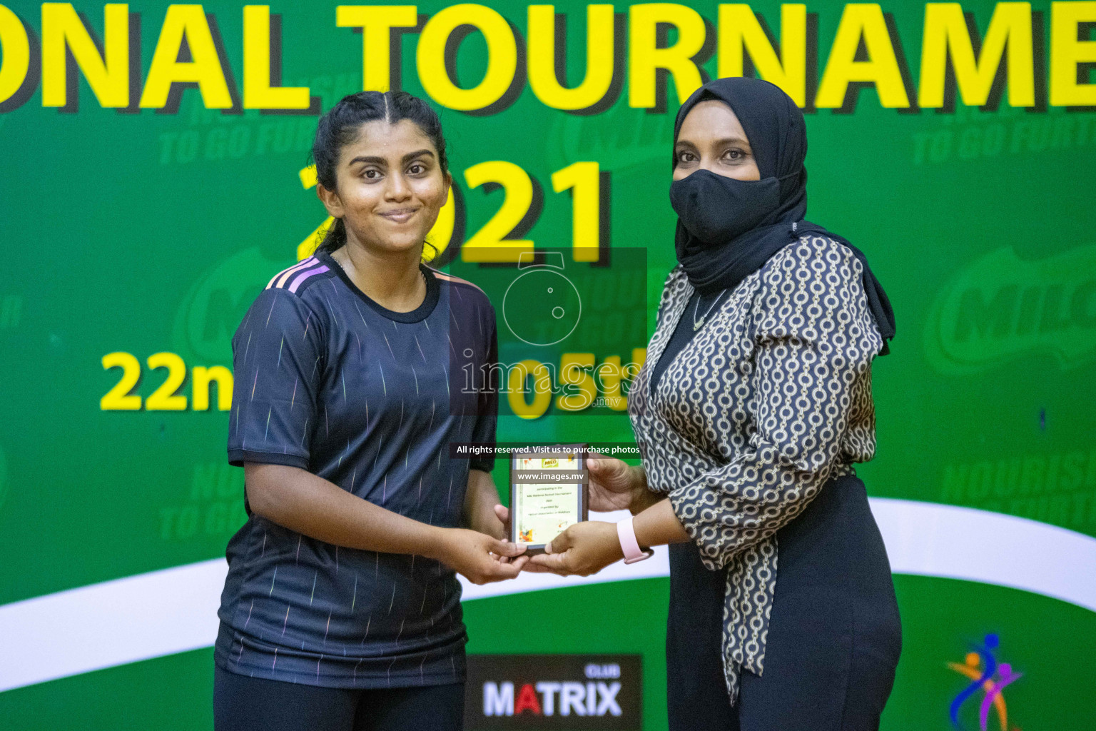 Kulhudhuffushi Youth & R.C vs Club Green Streets in the Finals of Milo National Netball Tournament 2021 (Women's) held on 5th December 2021 in Male', Maldives Photos: Ismail Thoriq / images.mv