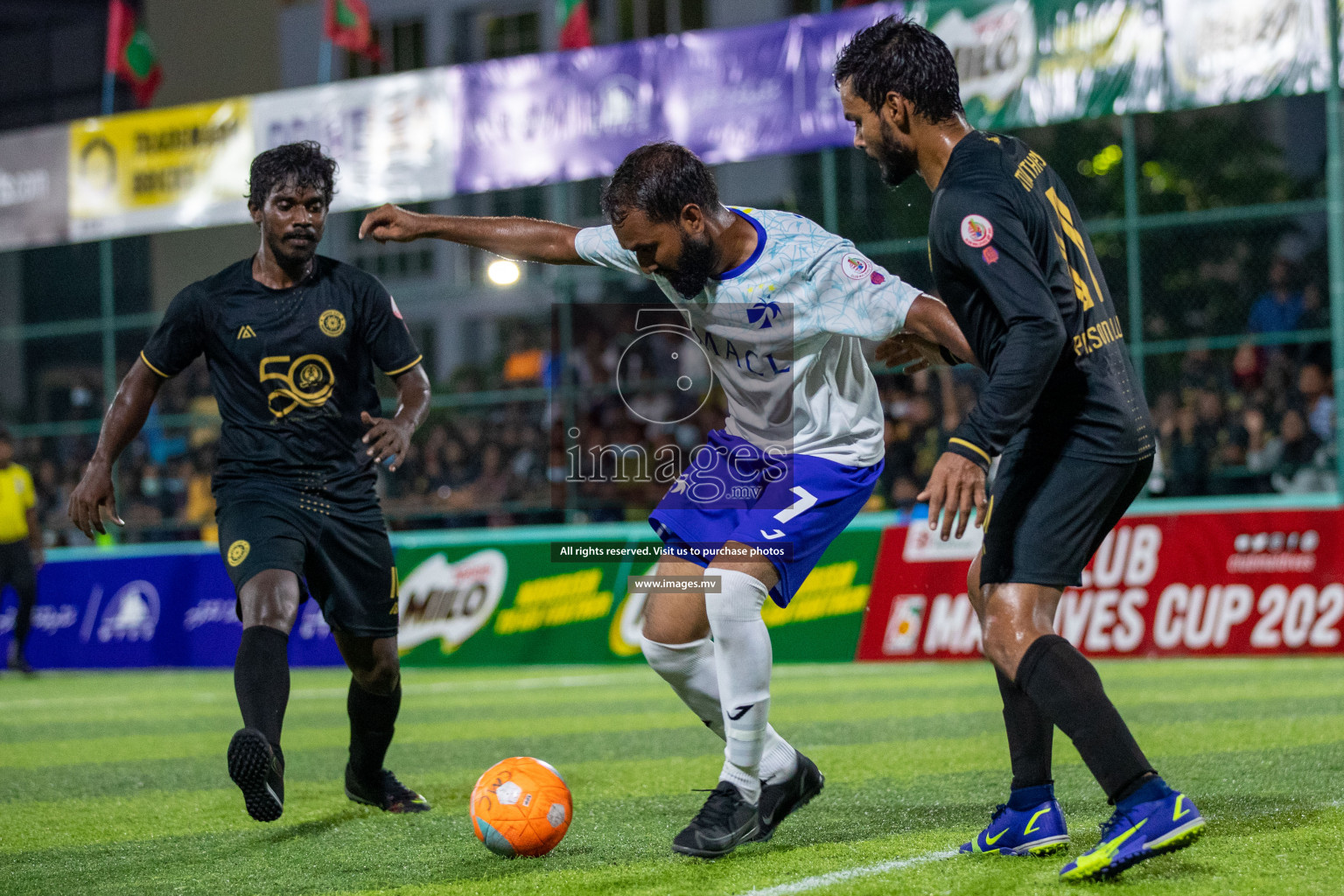 Prison Club vs MACL in the Quarter Finals of Club Maldives 2021 held at Hulhumale;, on 12th December 2021 Photos: Ismail Thoriq / images.mv