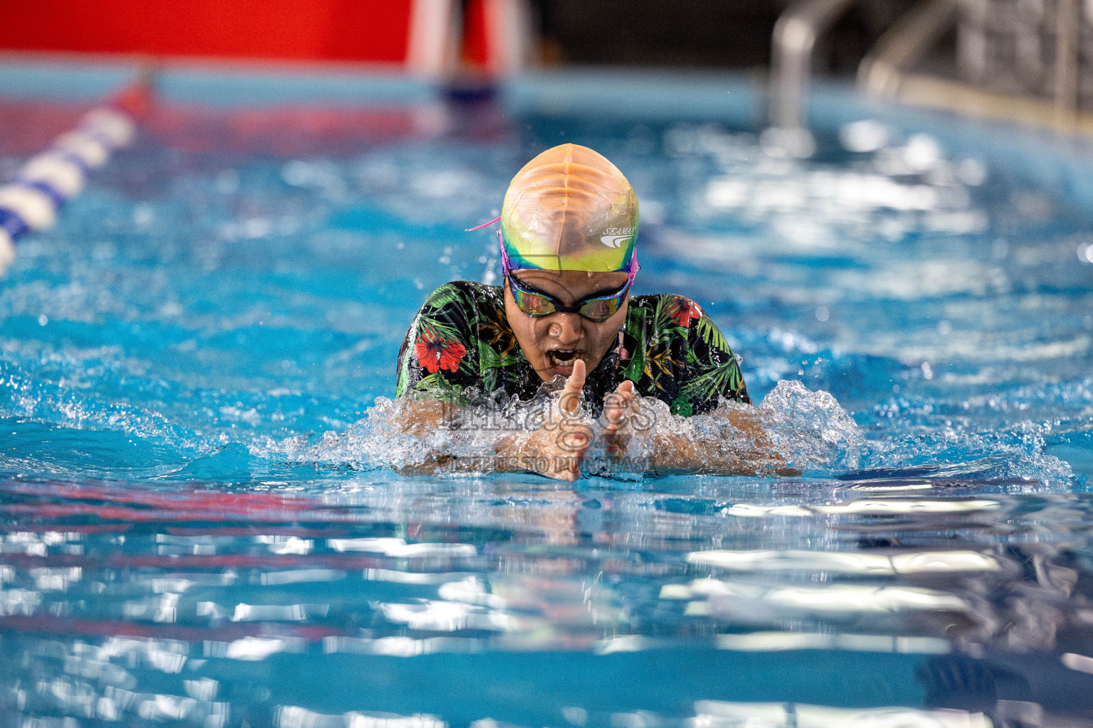 Day 5 of National Swimming Competition 2024 held in Hulhumale', Maldives on Tuesday, 17th December 2024. 
Photos: Hassan Simah / images.mv