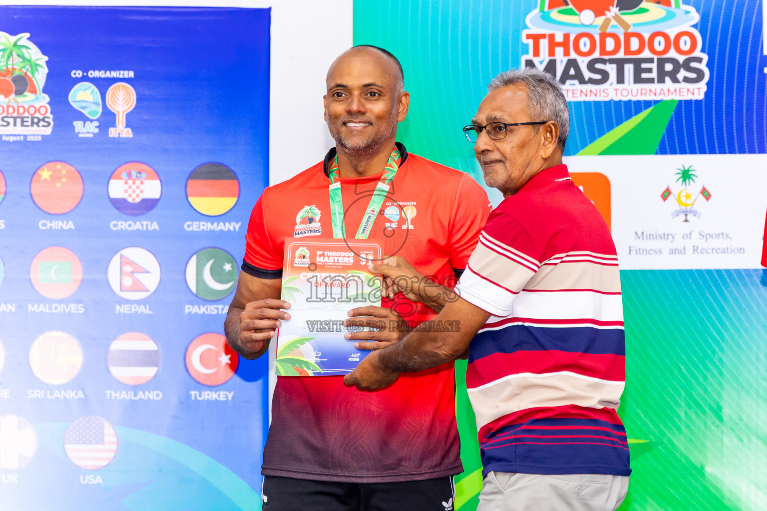 Day 4 of 1st Thoddoo Masters Table Tennis Tournament was held on Sunday, 24th August 2025 in AA Thoddoo, Maldives. Photos: Nausham Waheed / images.mv