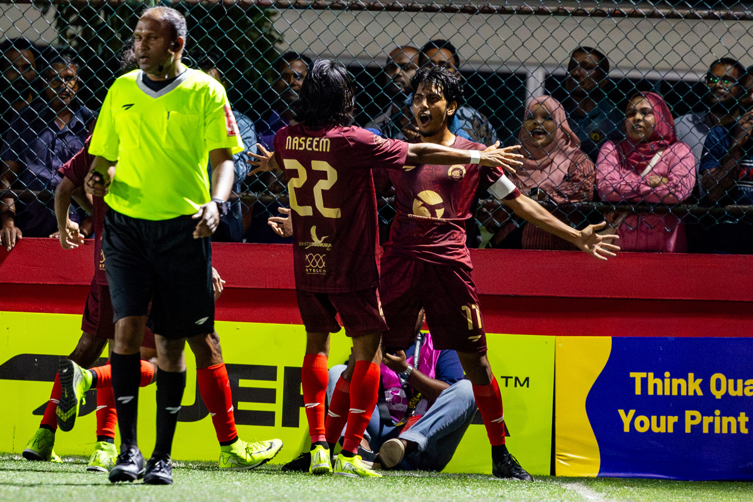 V Keyodhoo vs Adh Mandhoo in Zone round Day 27 of Golden Futsal Challenge 2025 was held on Friday , 31st January 2025, in Hulhumale', Maldives. Photos: Nausham Waheed / images.mv