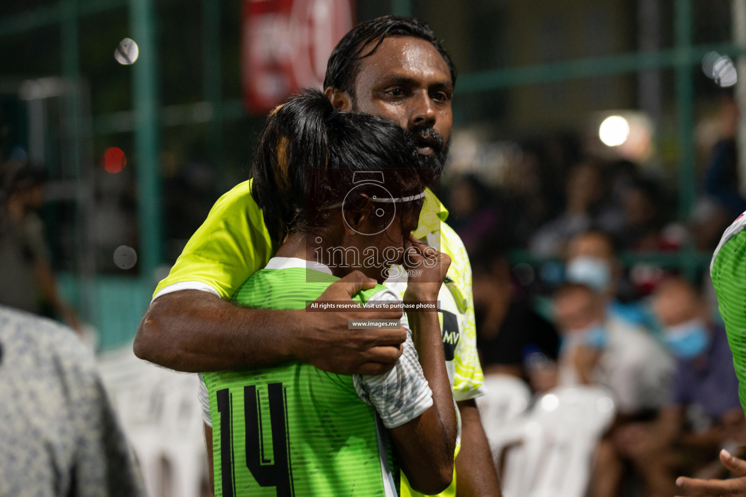 Club WAMCO vs DSC in the Semi Finals of 18/30 Women's Futsal Fiesta 2021 held in Hulhumale, Maldives on 14th December 2021. Photos: Shu Abdul Sattar / images.mv