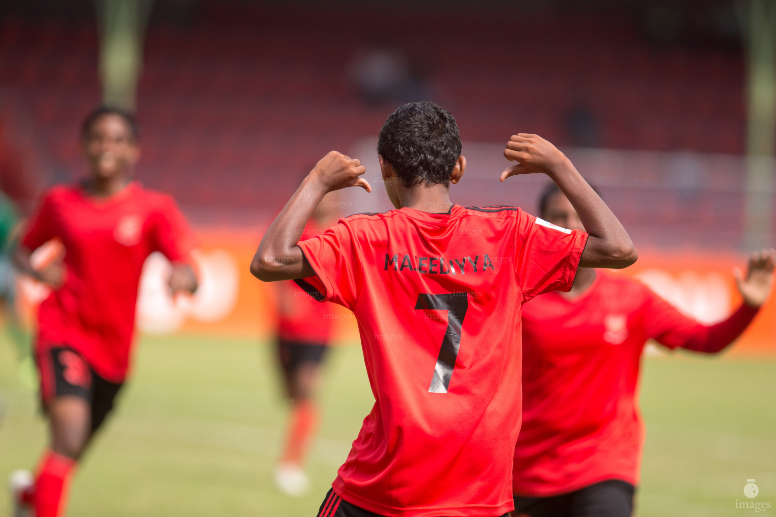 Majeedhiyya School vs Aminiya School in Mamen Inter-School Football Tournament 2019 (U15) on 4th March 2019, Sunday in Male' Maldives (Images.mv Photo: Suadh Abdul Sattar)