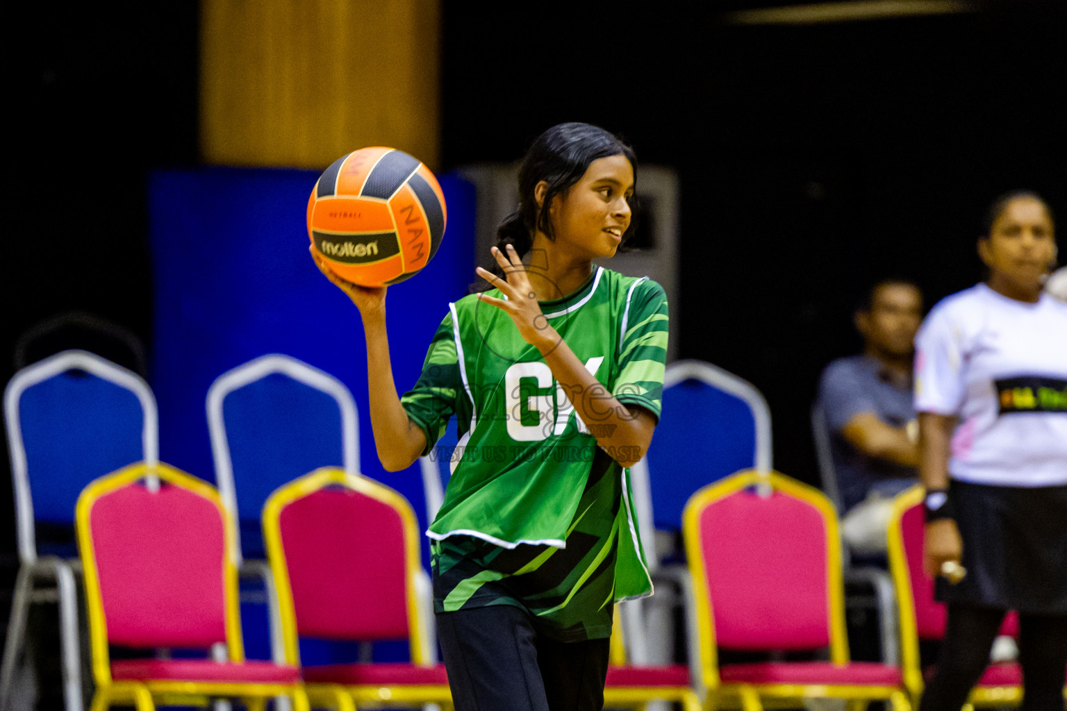 Day 9 of 25th Inter-School Netball Tournament was held in Social Center at Male', Maldives on Monday, 19th August 2024. Photos: Nausham Waheed / images.mv