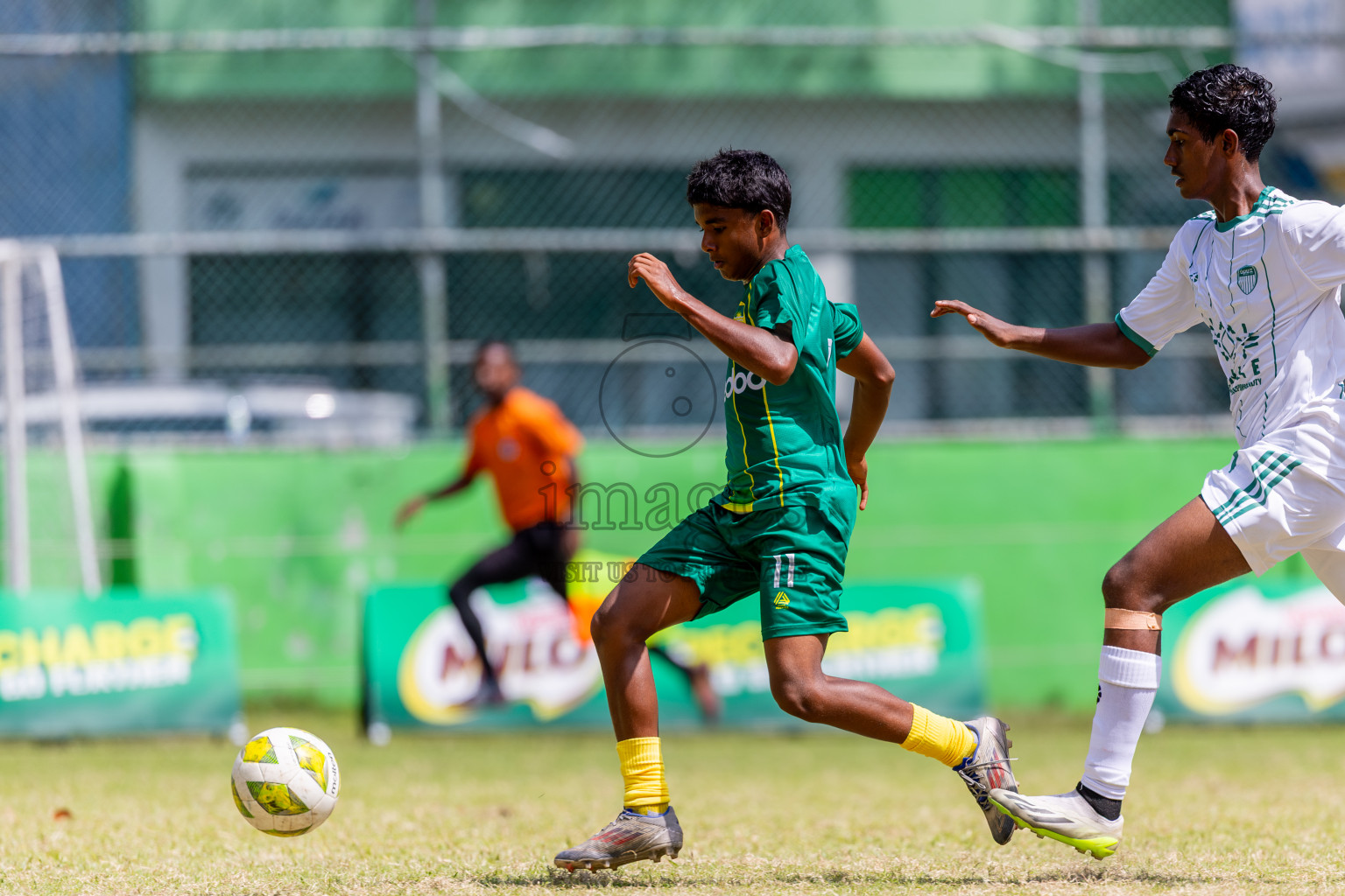 Day 4 of MILO Academy Championship 2025 (U14) was held on Sunday, 2nd November 2025 at Henveiru Football Grounds, Male', Maldives . 
Photos: Ismail Thoriq / images.mv