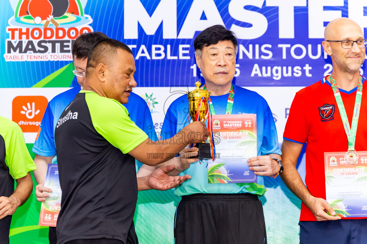 Day 4 of 1st Thoddoo Masters Table Tennis Tournament was held on Sunday, 24th August 2025 in AA Thoddoo, Maldives. Photos: Nausham Waheed / images.mv