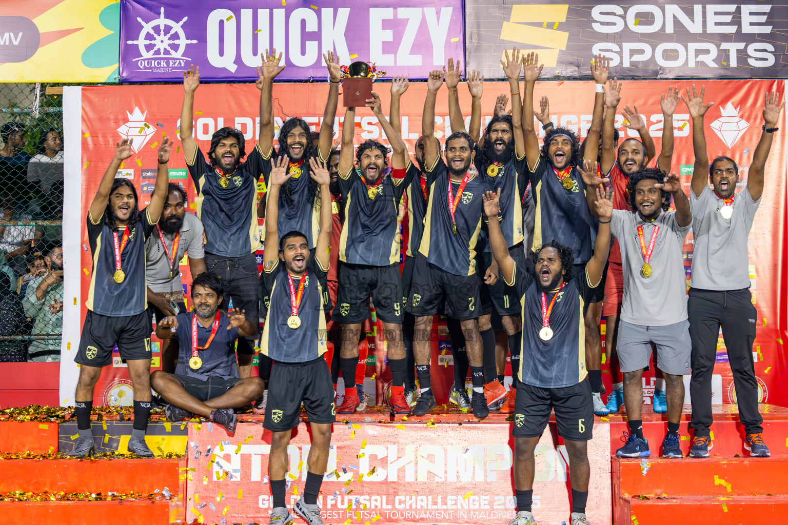 R Dhuvaafaru vs R Inguraidhoo in Raa Atoll Final in Day 24 of Golden Futsal Challenge 2025 was held on Tuesday , 28th January 2025, in Hulhumale', Maldives. Photos: Ismail Thoriq / images.mv