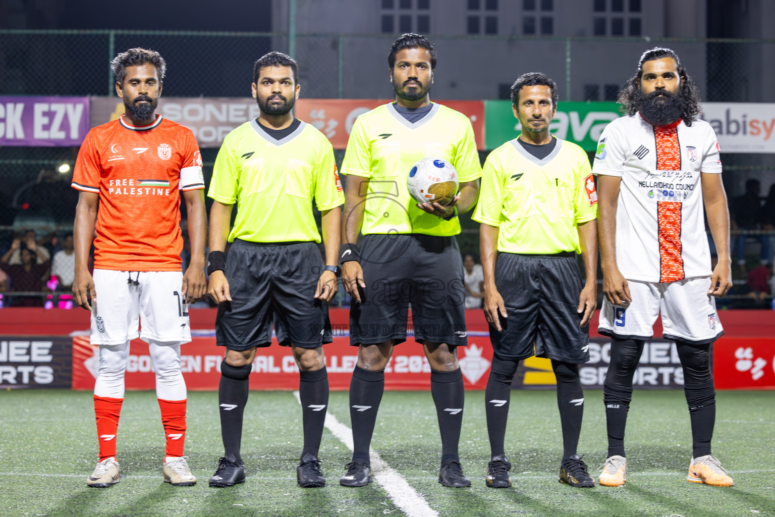 HDh Nolhivaran vs HDh Nellaidhoo in Day 5 of Golden Futsal Challenge 2025 on Thursday, 9th January 2025, in Hulhumale', Maldives
Photos: Ismail Thoriq / images.mv