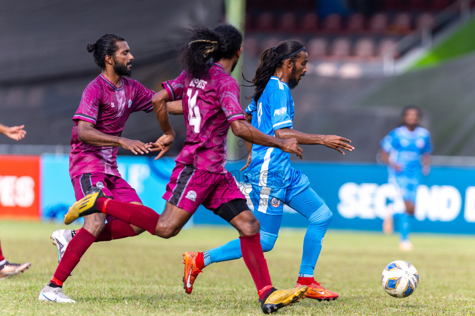 Man Ode SC vs B G Sports Club in the Quarter Final of Second Division 2023 in Male' Maldives on Monday, 5th February 2023. Photos: Nausham Waheed / images.mv