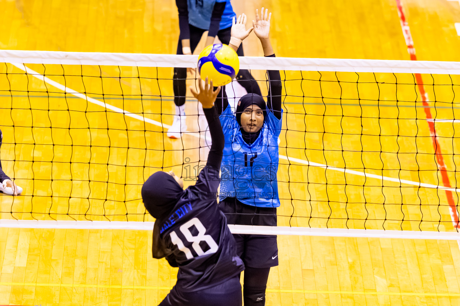 Male' City Team 1 vs Male' City Team 3 in the Finals of MILO Raajje Volley Junior Championship 2025 (U19 Girls) was held in Social Center Indoor Hall, Maldives on Sunday, 28th September 2025. Photos: Nausham Waheed / images.mv